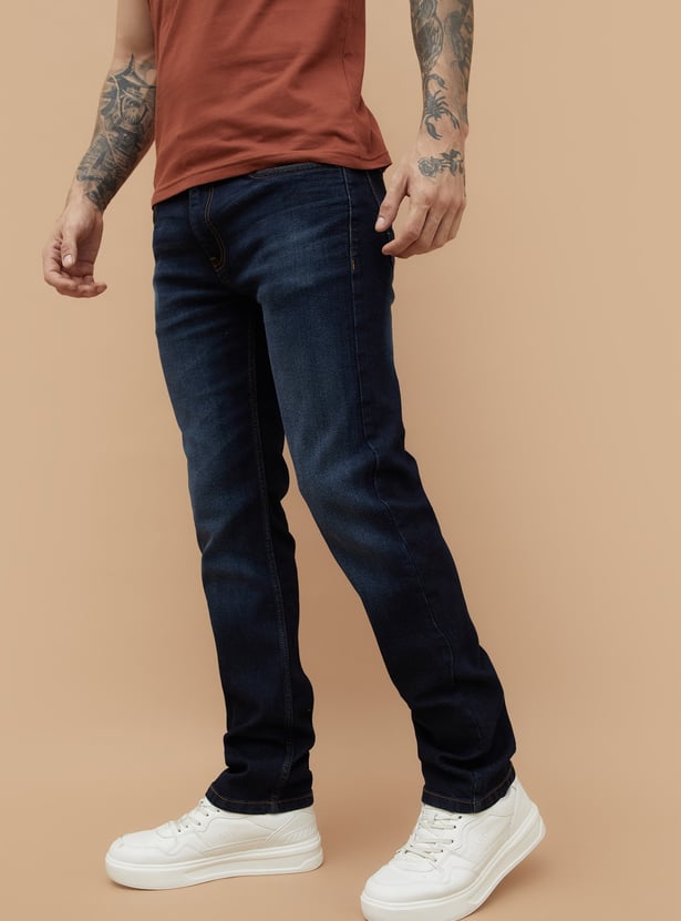 FORCA Washed Slim Straight Jeans