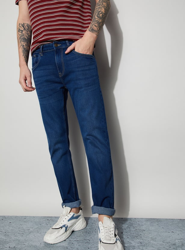 DENIMIZE Washed Slim Straight Jeans