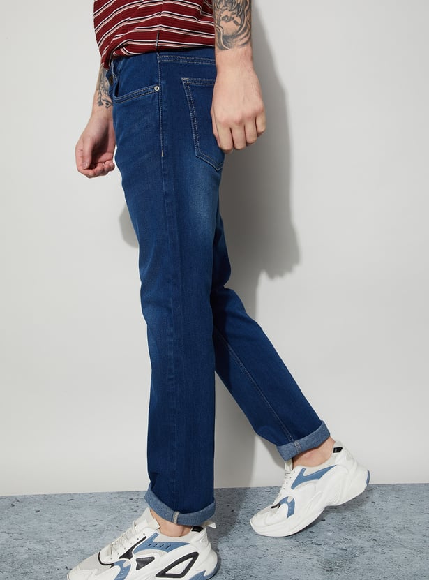 DENIMIZE Washed Slim Straight Jeans