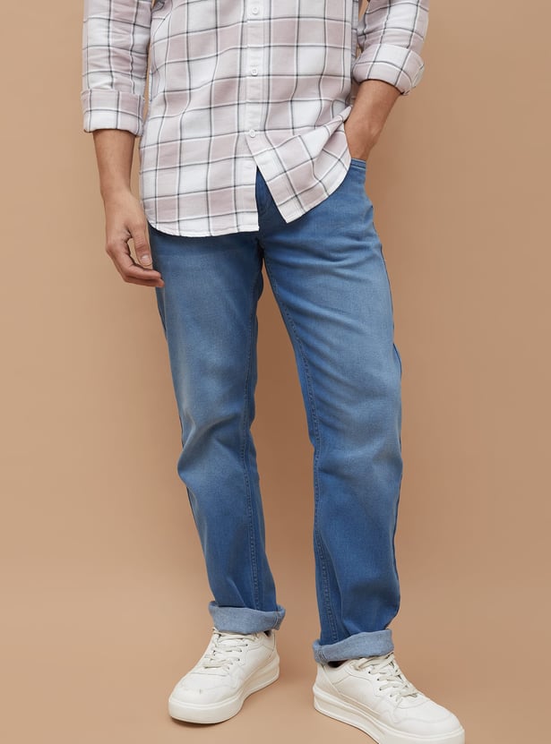 DENIMIZE Washed Slim Straight Jeans