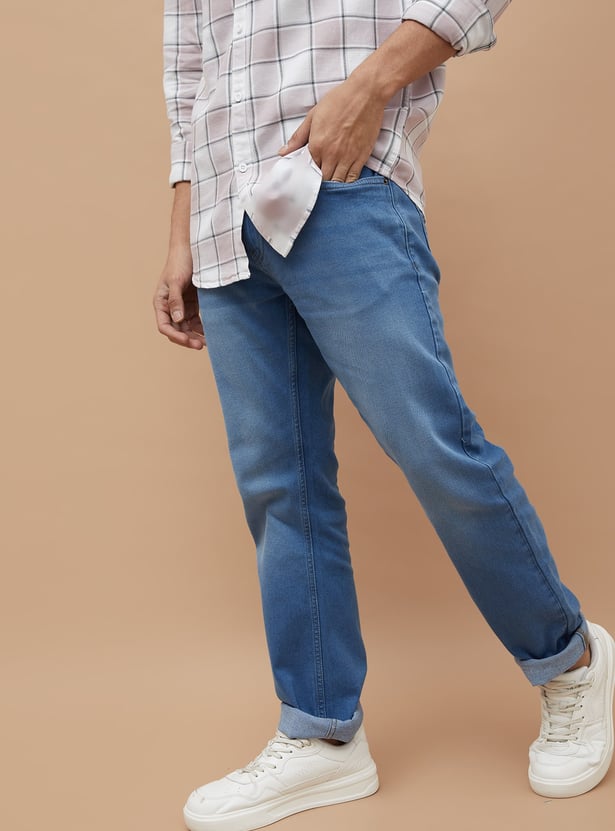 DENIMIZE Washed Slim Straight Jeans