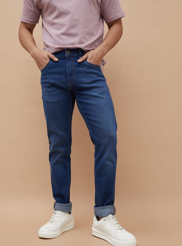 DENIMIZE Washed Slim Tapered Jeans