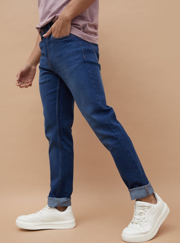 DENIMIZE Washed Slim Tapered Jeans
