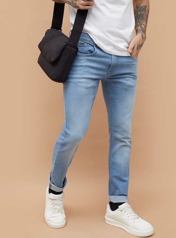FORCA Light Washed Slim Tapered Jeans