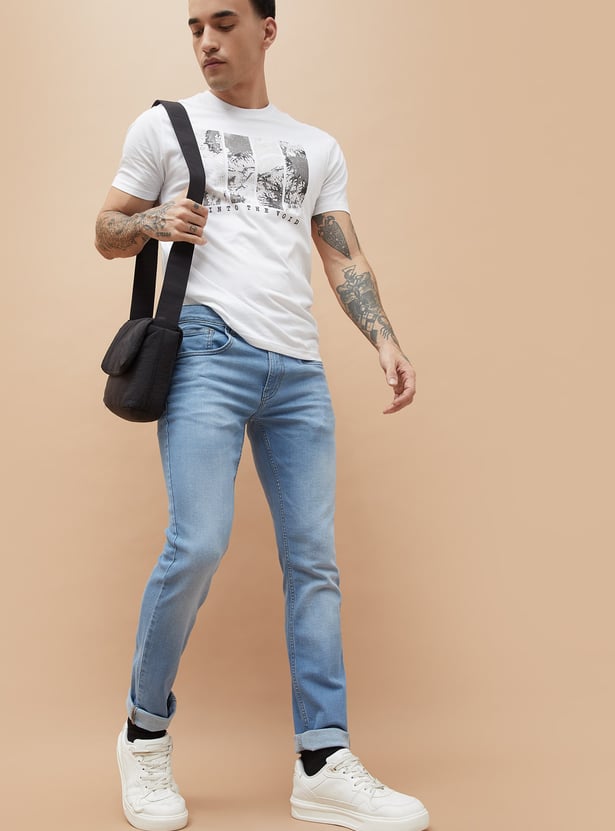 FORCA Light Washed Slim Tapered Jeans