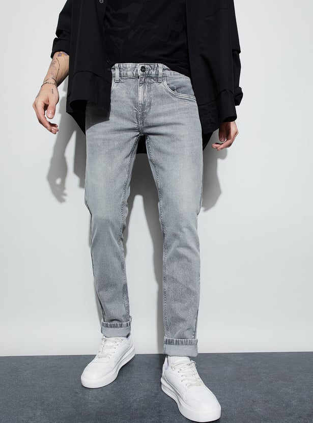 FORCA Washed Slim Tapered Jeans