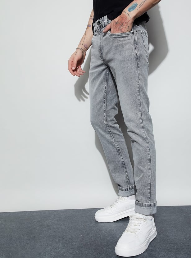 FORCA Washed Slim Tapered Jeans