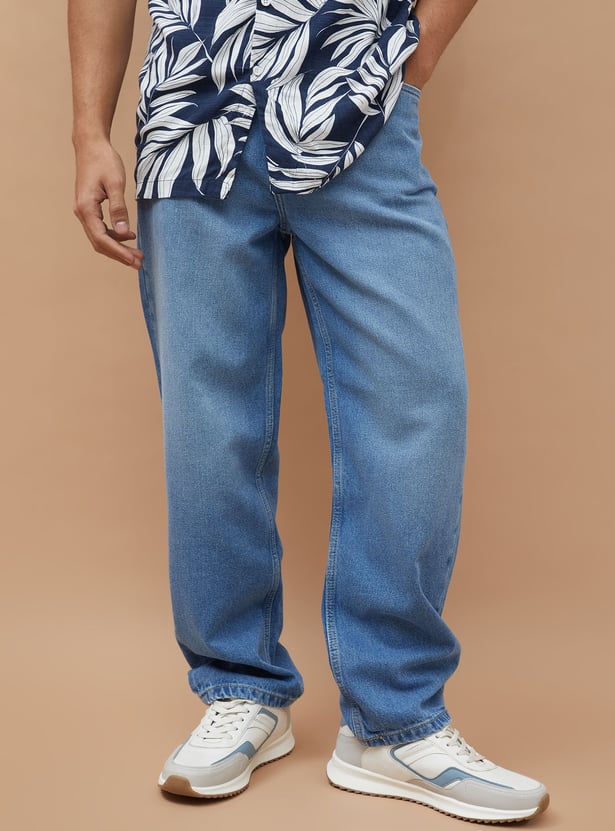 FORCA Light Washed Loose Fit Jeans