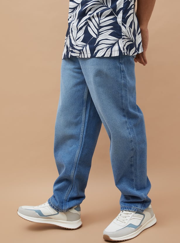 FORCA Light Washed Loose Fit Jeans