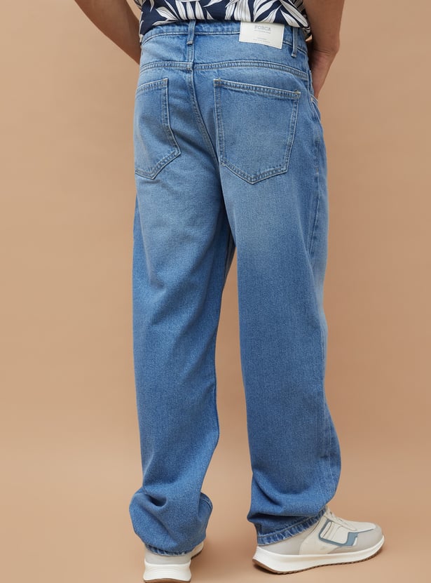FORCA Light Washed Loose Fit Jeans