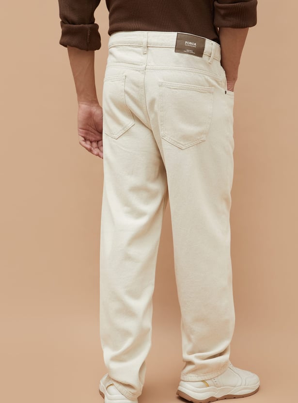FORCA Textured Loose Fit Jeans