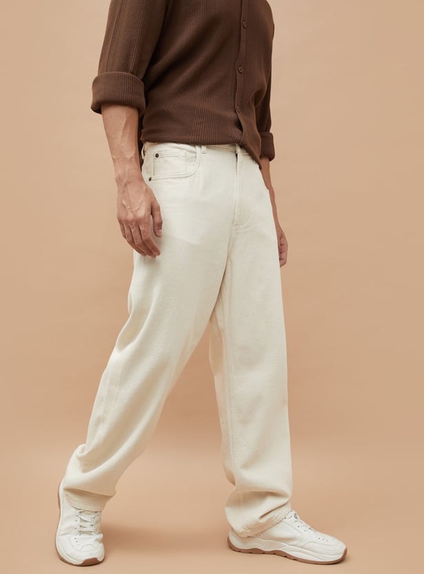 FORCA Textured Loose Fit Jeans
