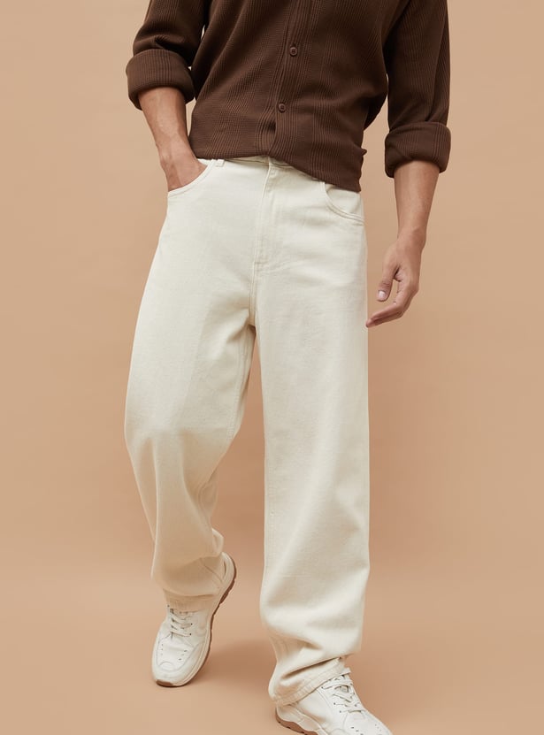 FORCA Textured Loose Fit Jeans