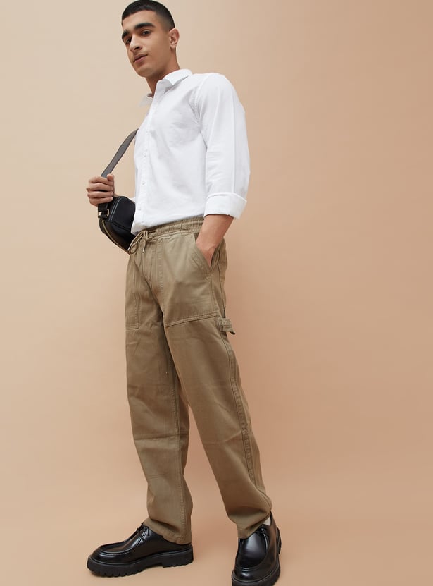 FORCA Solid Regular Fit Trousers