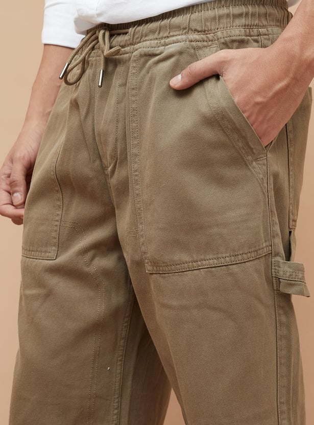 FORCA Solid Regular Fit Trousers