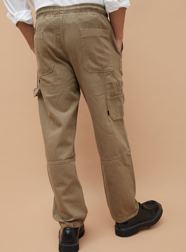 FORCA Solid Regular Fit Trousers