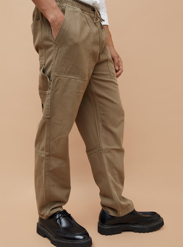 FORCA Solid Regular Fit Trousers