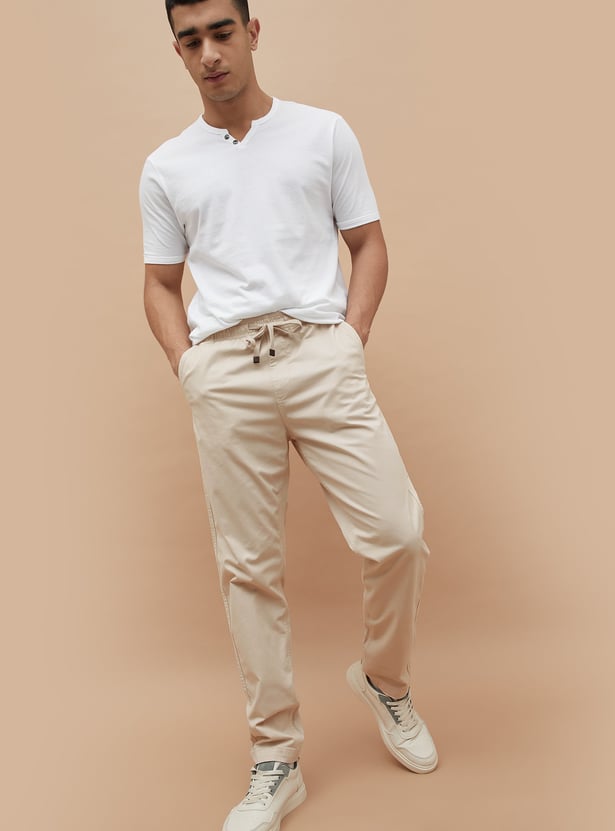 FORCA Solid Regular Fit Trousers