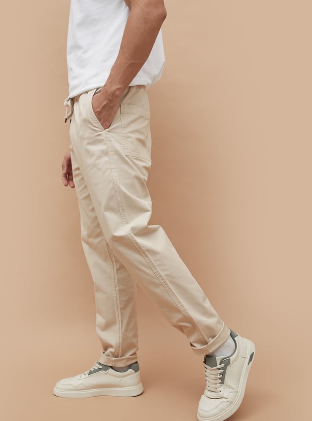 FORCA Solid Regular Fit Trousers