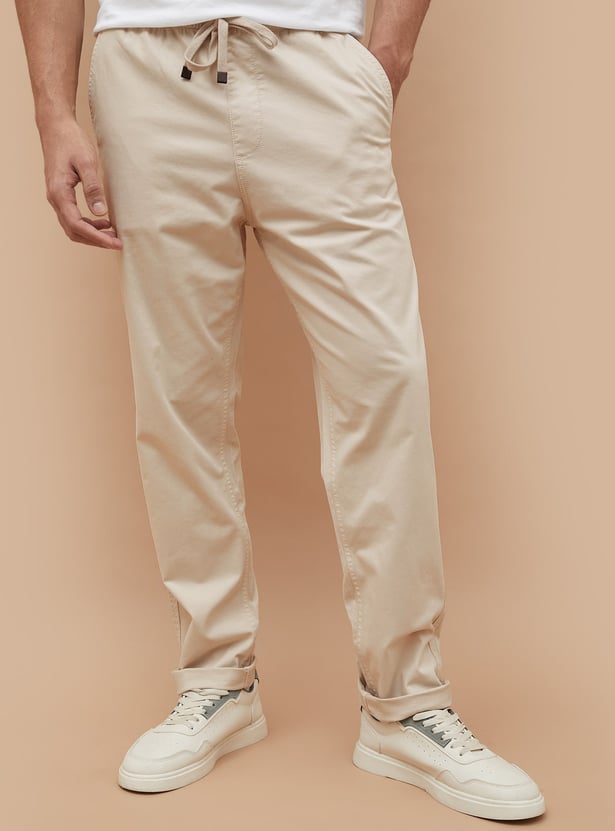 FORCA Solid Regular Fit Trousers