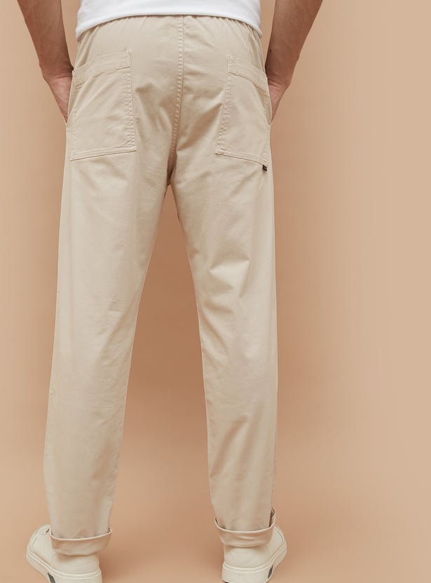 FORCA Solid Regular Fit Trousers