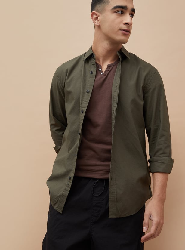 FORCA Textured Regular Fit Shirt