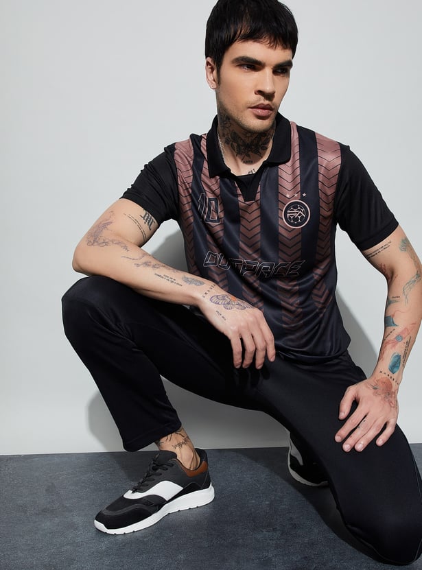 FAME FOREVER ACTIVE Printed Polo T-shirt