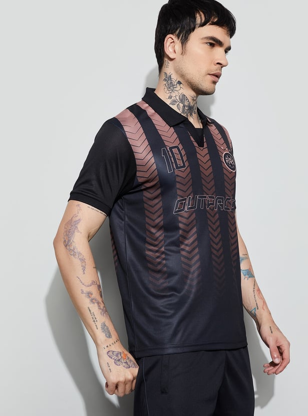 FAME FOREVER ACTIVE Printed Polo T-shirt