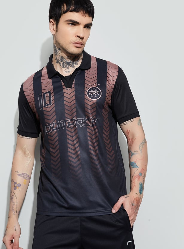 FAME FOREVER ACTIVE Printed Polo T-shirt