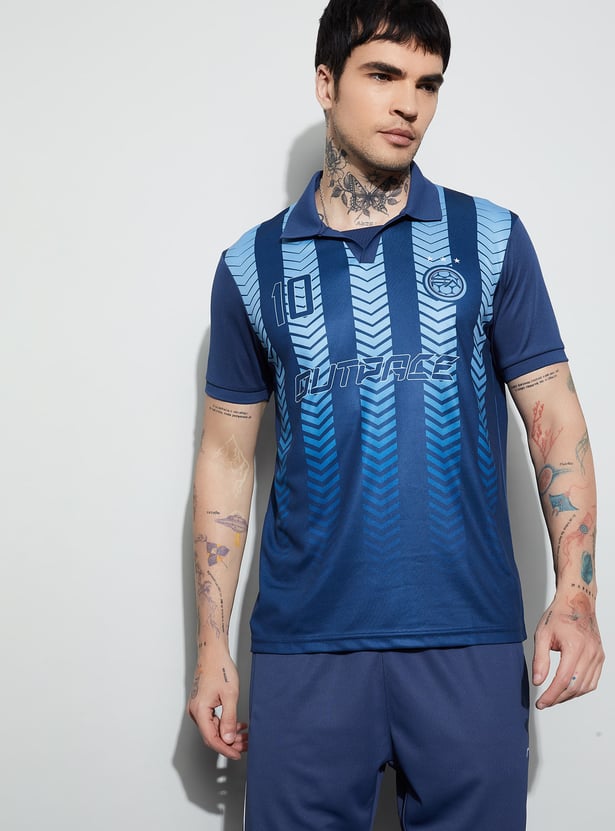 FAME FOREVER ACTIVE Printed Polo T-shirt