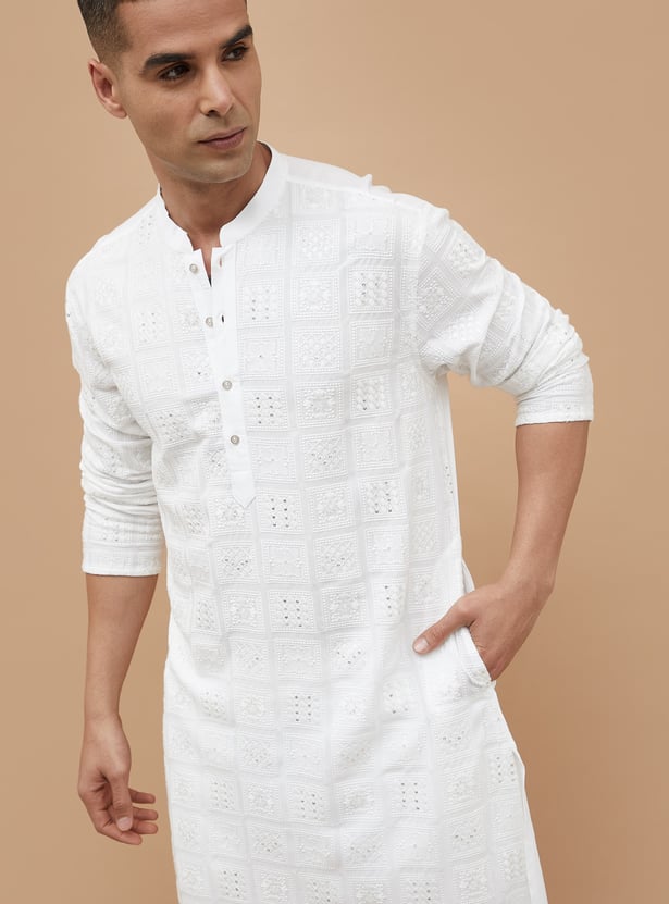 MELANGE Embroidered Straight Kurta