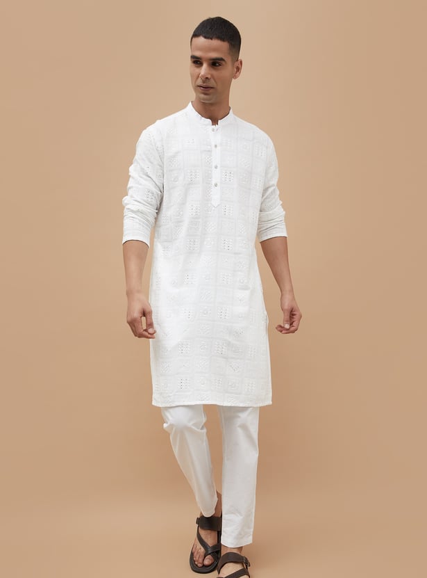 MELANGE Embroidered Straight Kurta