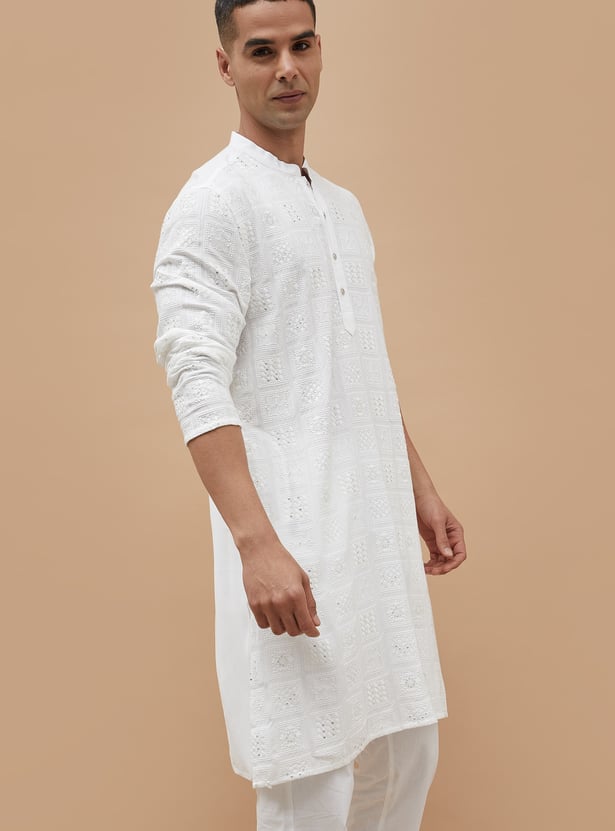 MELANGE Embroidered Straight Kurta