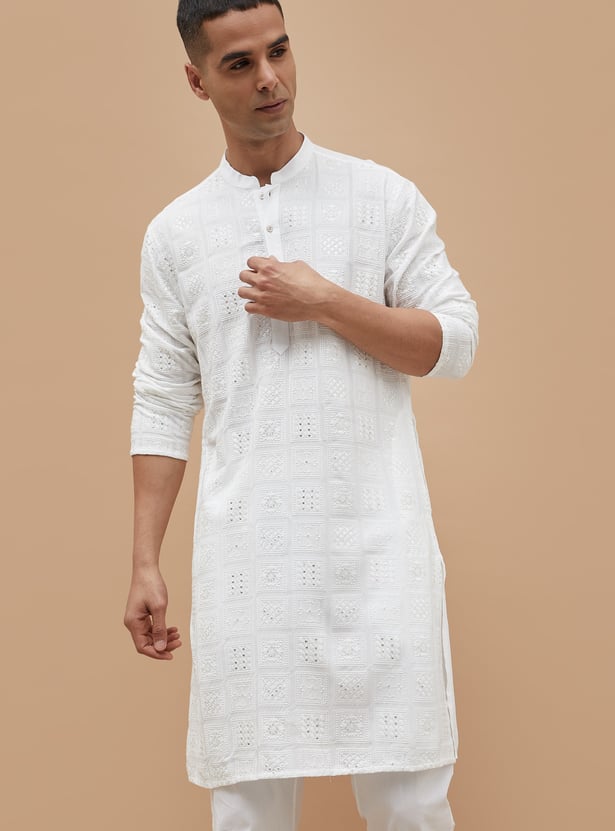 MELANGE Embroidered Straight Kurta