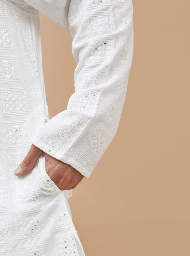 MELANGE Embroidered Straight Kurta
