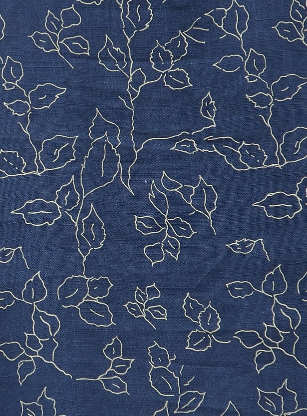 MELANGE Leaf Print Straight Kurta