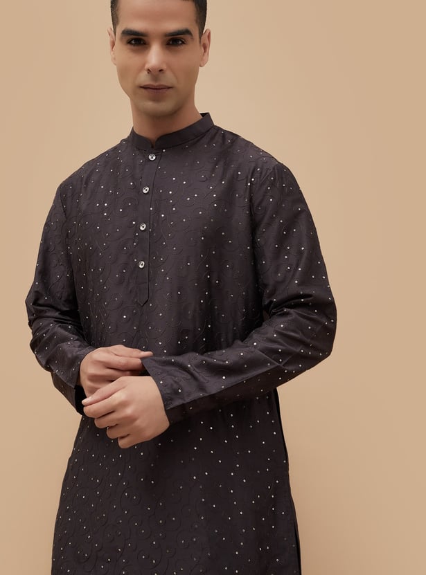 MELANGE Embroidered Straight Kurta