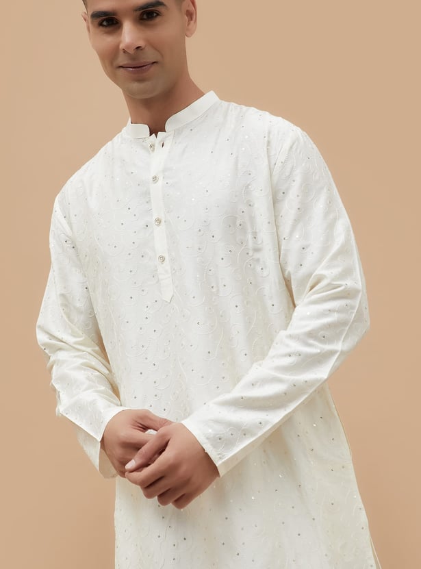 MELANGE Embroidered Straight Kurta