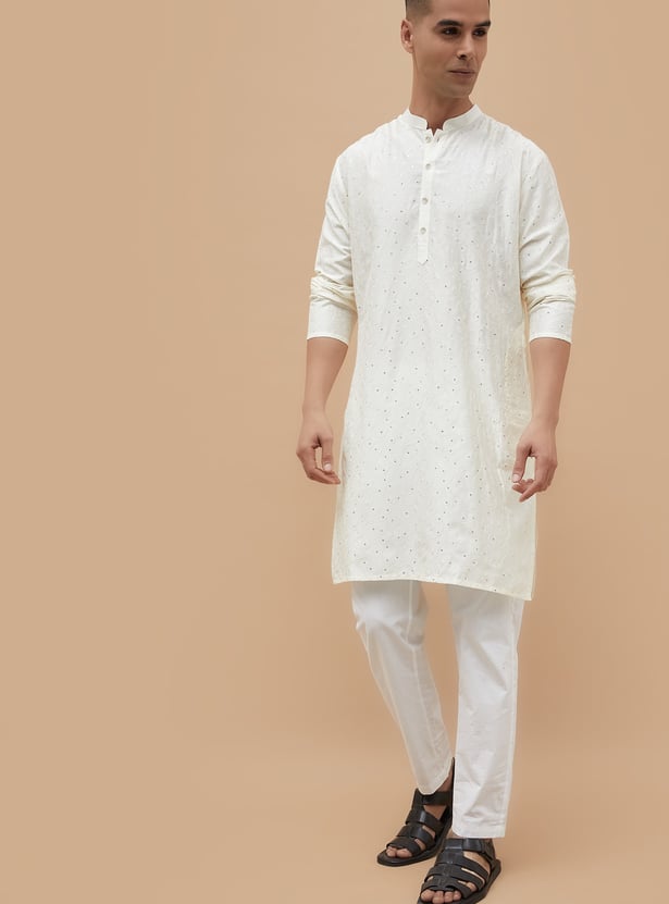 MELANGE Embroidered Straight Kurta