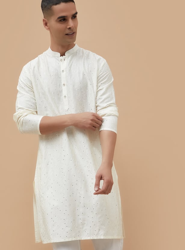 MELANGE Embroidered Straight Kurta