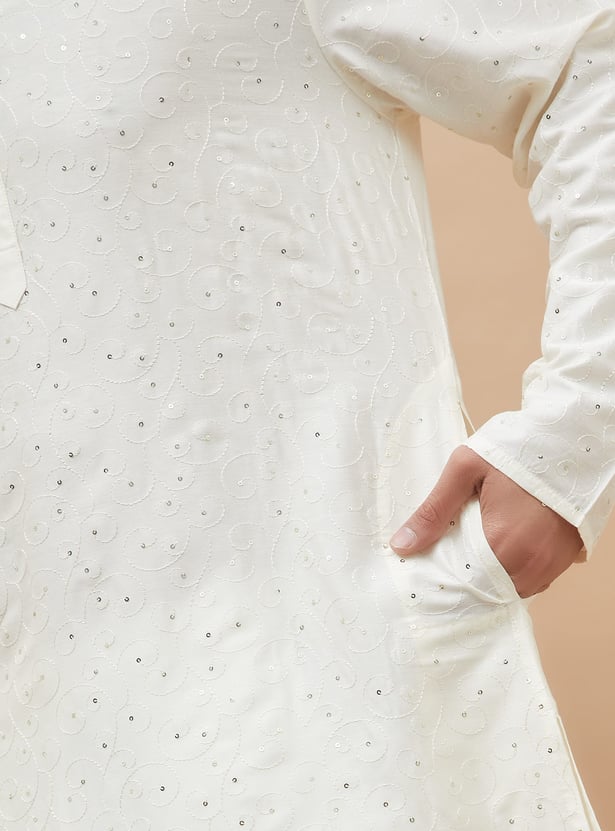 MELANGE Embroidered Straight Kurta