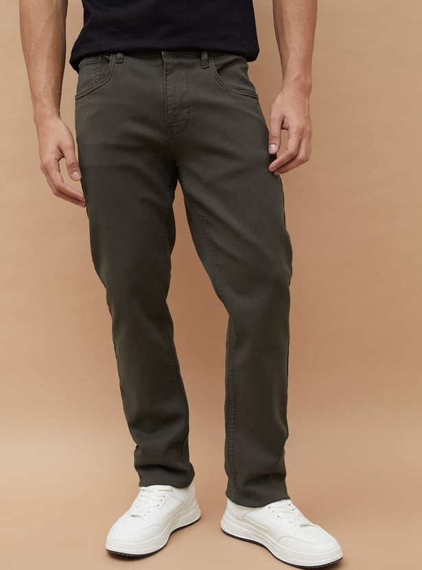 BOSSINI Solid Slim Straight Trousers