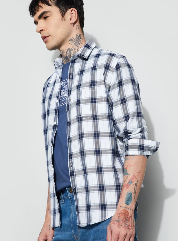 FAME FOREVER Checked Smart Fit Shirt