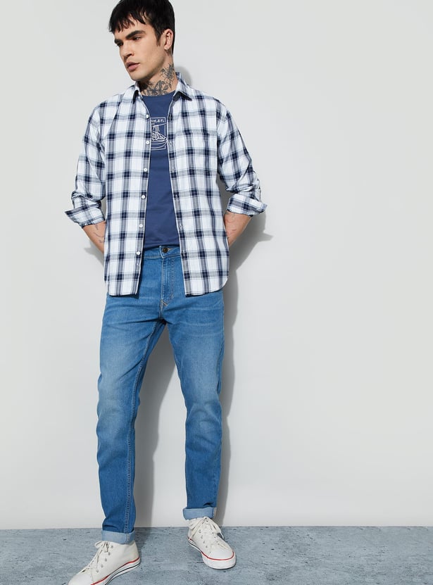 FAME FOREVER Checked Smart Fit Shirt