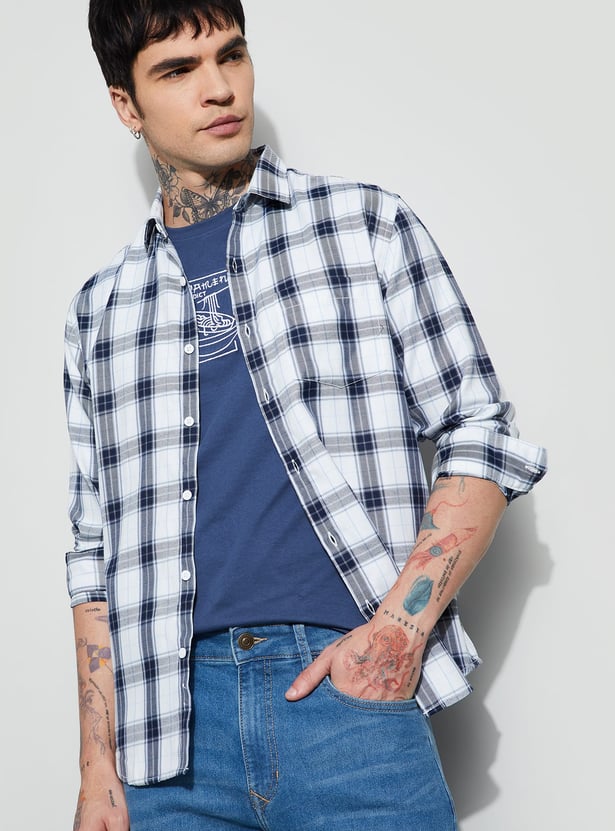 FAME FOREVER Checked Smart Fit Shirt