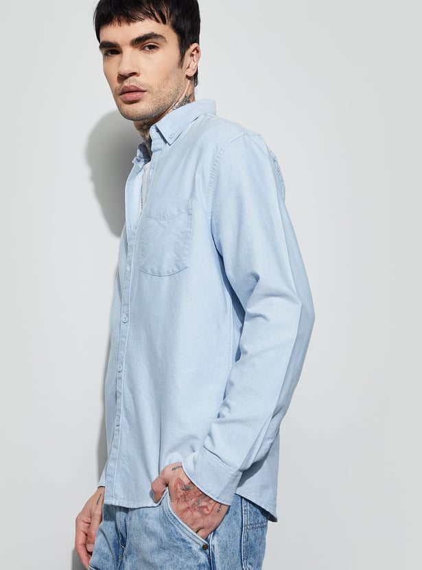 FAME FOREVER Solid Smart Fit Shirt