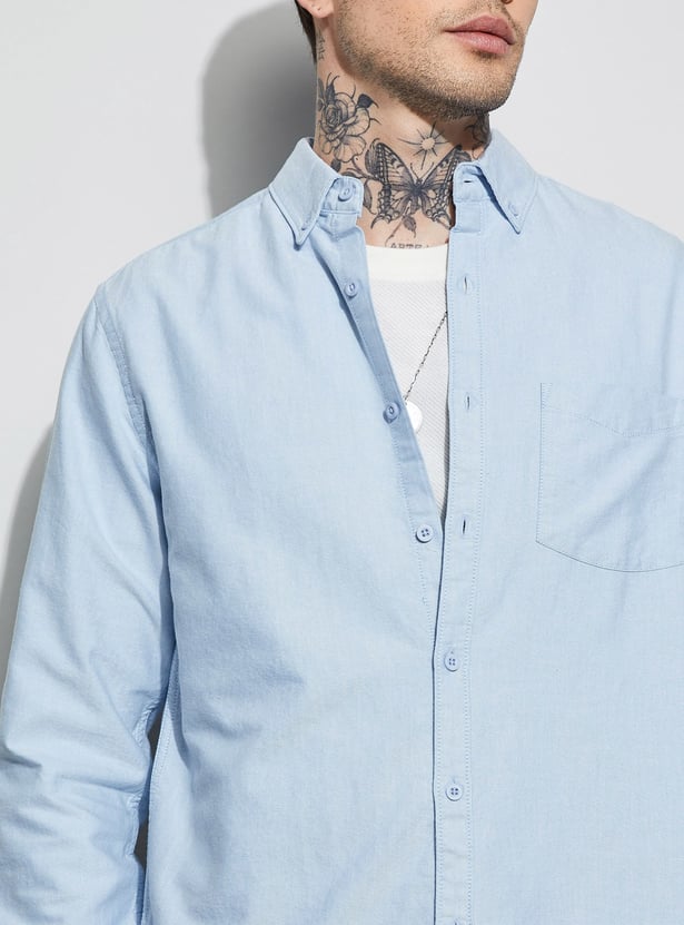 FAME FOREVER Solid Smart Fit Shirt