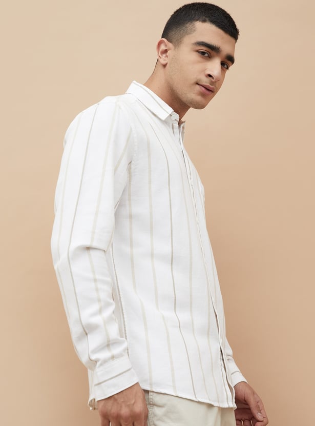 FAME FOREVER Striped Smart Fit Shirt