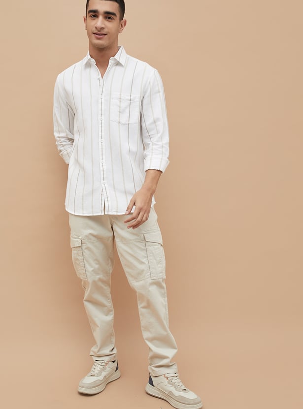 FAME FOREVER Striped Smart Fit Shirt