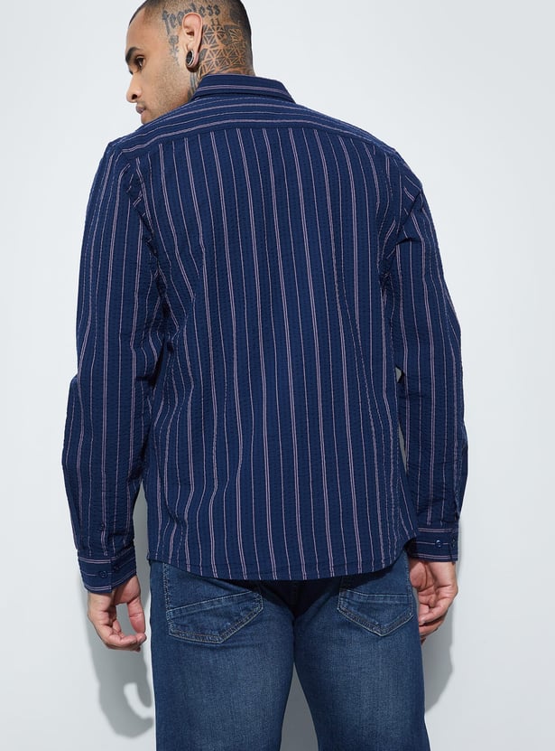FAME FOREVER Striped Smart Fit Shirt